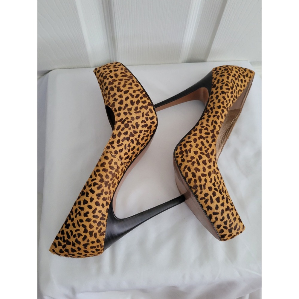 BCBGeneration Parade 2 Leopard Calf Hair Platform Pumps Heels Women's 8.5B - Picture 6 of 13